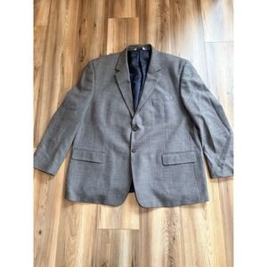 Pronto Uomo Lambswool Blazer Sports Coat Glen Plaid 52R Gray Blue